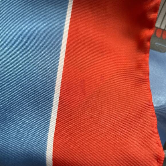 Vintage The 21 Club Scarf Red Blue 100% Silk Made In Japan Jockeys Matchbooks - Picture 10 of 16